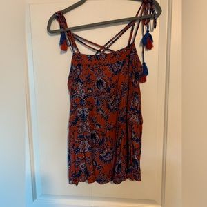 Loft red and blue tank top